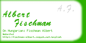 albert fischman business card